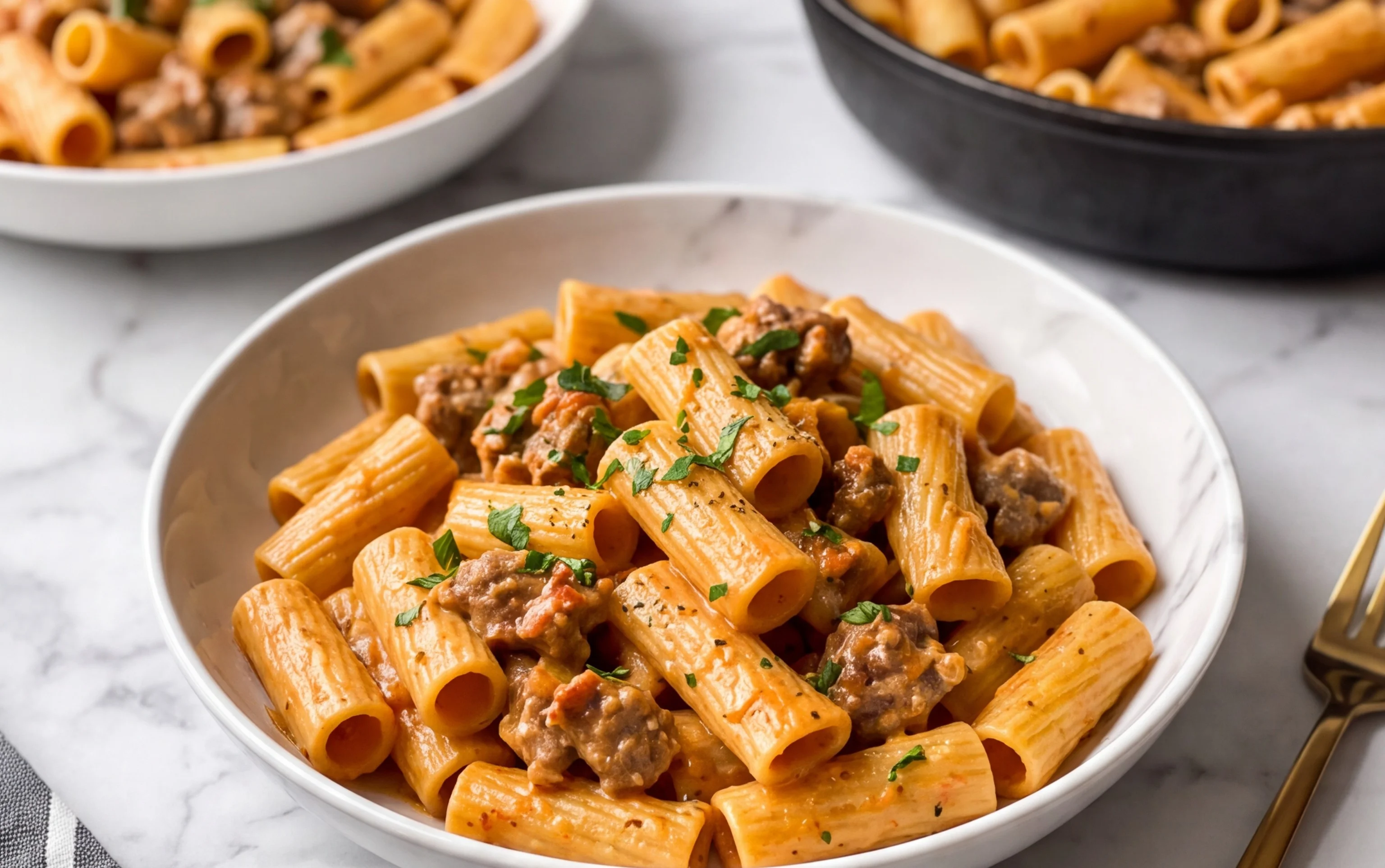 30-Minute One-Pan Creamy Sausage Rigatoni